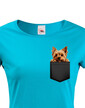 Dámské tričko Australský silky teriér v kapsičce