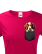 Dámské tričko Welsh springer španiel v kapsičce
