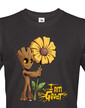 Pánské tričko Groot a kvetina
