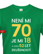 Pánské tričko k 70. narodeninám