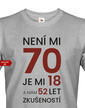 Pánské tričko k 70. narodeninám