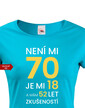 Dámske tričko k 70. narodeninám