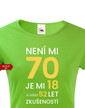 Dámske tričko k 70. narodeninám