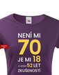 Dámske tričko k 70. narodeninám