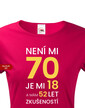 Dámske tričko k 70. narodeninám