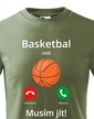 Detské tričko Basketbal volá Musím ísť!