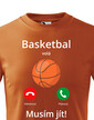 Detské tričko Basketbal volá Musím ísť!