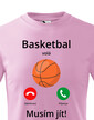 Detské tričko Basketbal volá Musím ísť!