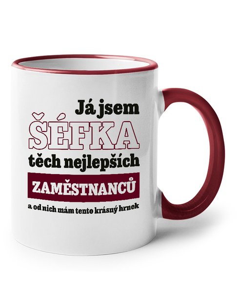 Vtipný keramický hrnček Ja som šéfka