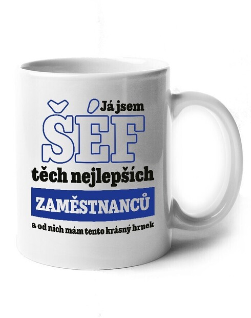 Vtipný keramický hrnček Ja som šéf