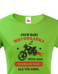 Dámske tričko Som babka motorkárka