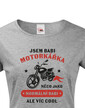 Dámske tričko Som babka motorkárka