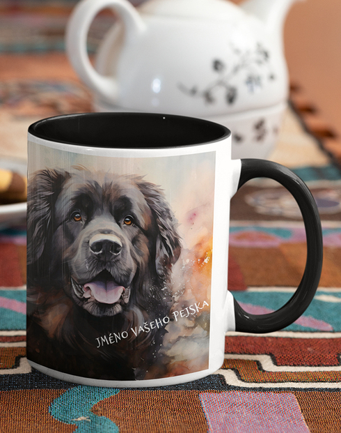 Keramický hrnek Novofundlanský pes