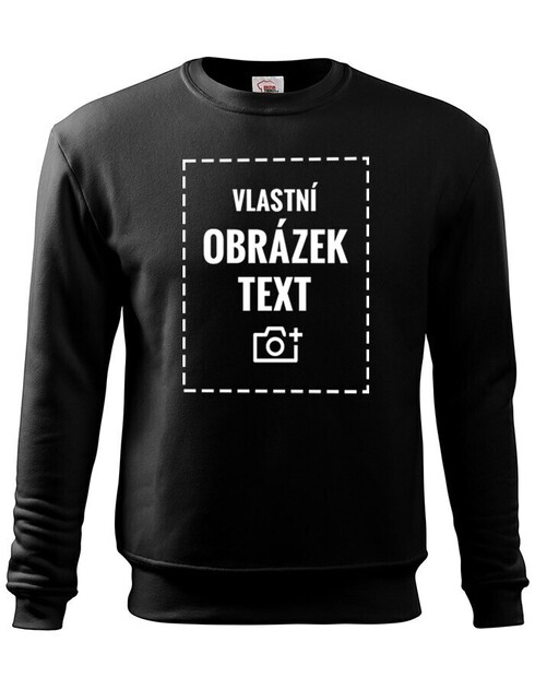 Pánská mikina bez kapuce s vlastním potiskem