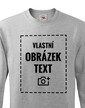 Pánská mikina bez kapuce s vlastním potiskem