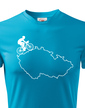 Dětské tričko pro cyklisty s mapou ČR