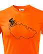 Dětské tričko pro cyklisty s mapou ČR