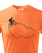 Dětské tričko pro cyklisty s mapou ČR