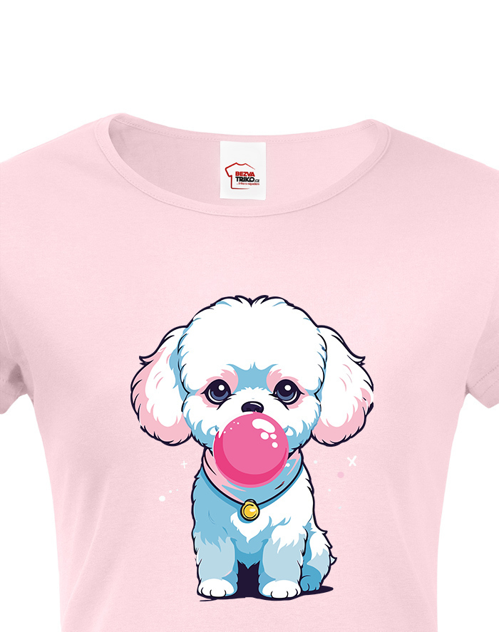 Dámské tričko Pejsek s balónkem