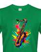 Pánské tričko - barevný saxofon