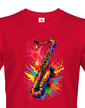 Pánské tričko - barevný saxofon