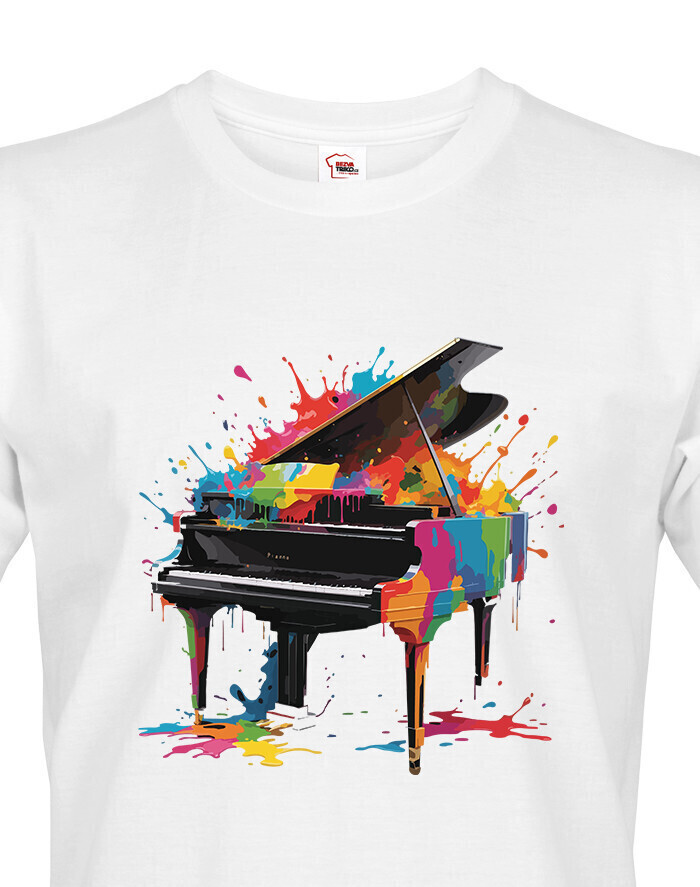 Pánské tričko - barevný klavír