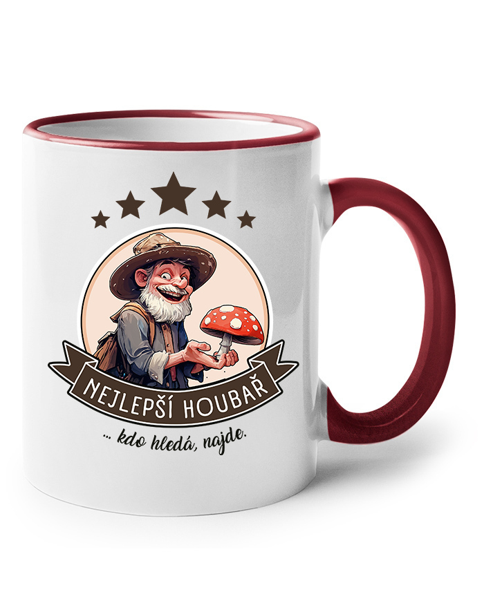 Keramický hrnek Nejlepší houbař, kdo hledá najde