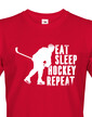 Pánské tričko Eat, sleep, hockey, repeat
