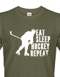 Pánské tričko Eat, sleep, hockey, repeat