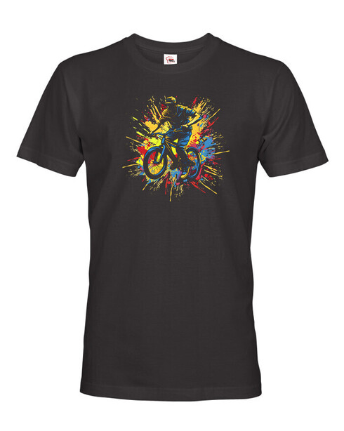 Pánské tričko Barevný cyklista