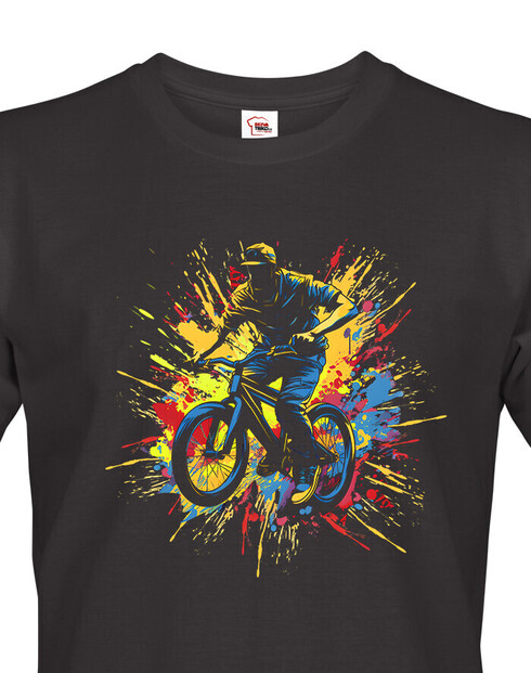 Pánské tričko Barevný cyklista