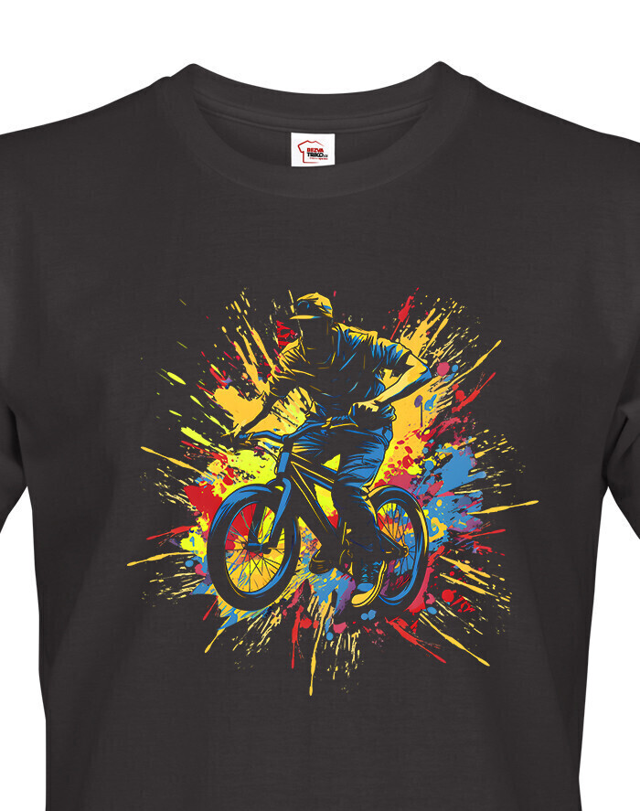 Pánské tričko Barevný cyklista