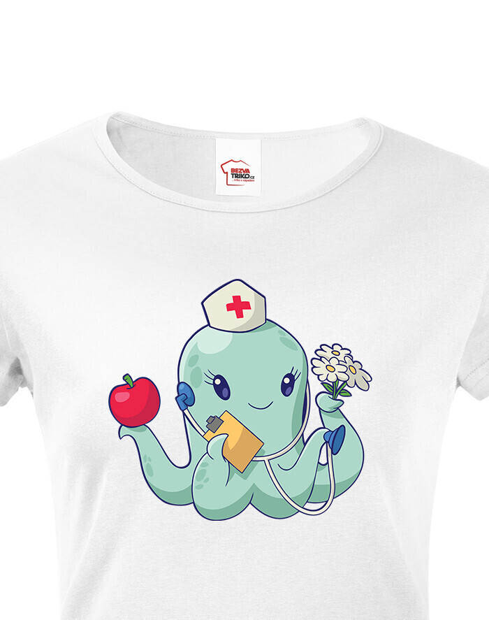 Dámské tričko Zdravotní sestřička chobotnice
