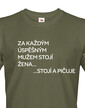 Pánské tričko Za každým úspešným mužom stojí žena