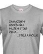 Pánské tričko Za každým úspešným mužom stojí žena