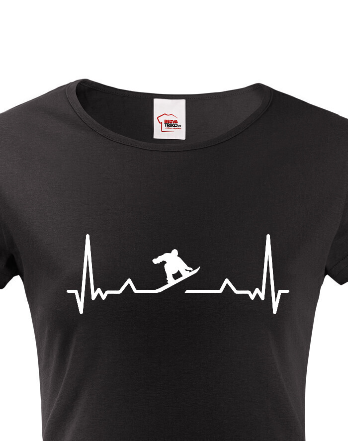 Dámské tričko Tep - snowboard