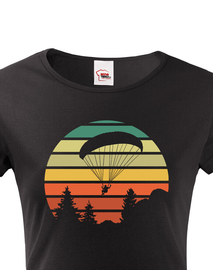 Dámské tričko Sunset paragliding