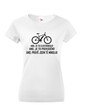 Dámské tričko Jazdím na elektrobicykli