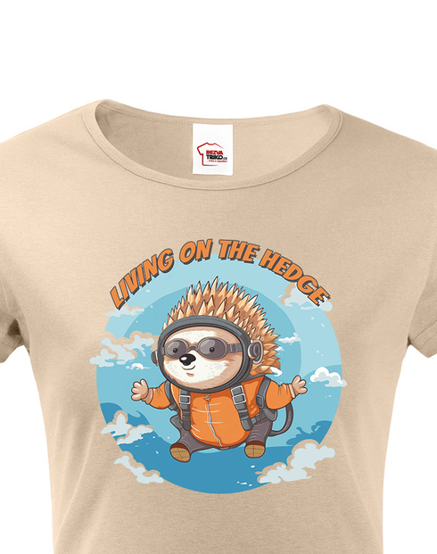 Dámské tričko Ježek parašutista