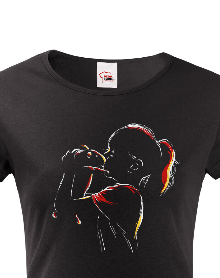 Dámské tričko Holčička a morčátko