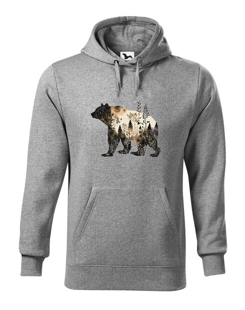 Pánská mikina medvěd v lese