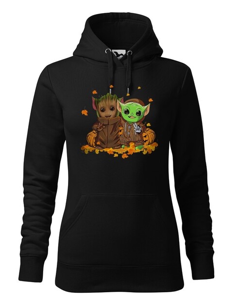 Dámska mikina Mistr Yoda a Groot