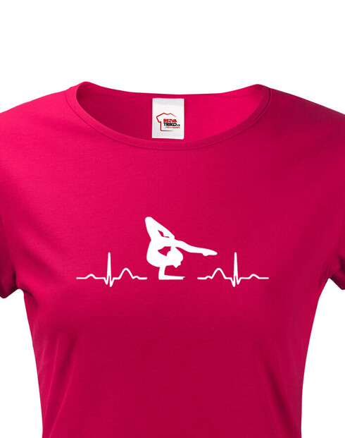 Dámske tričko s tlkotom srdca Gymnastky