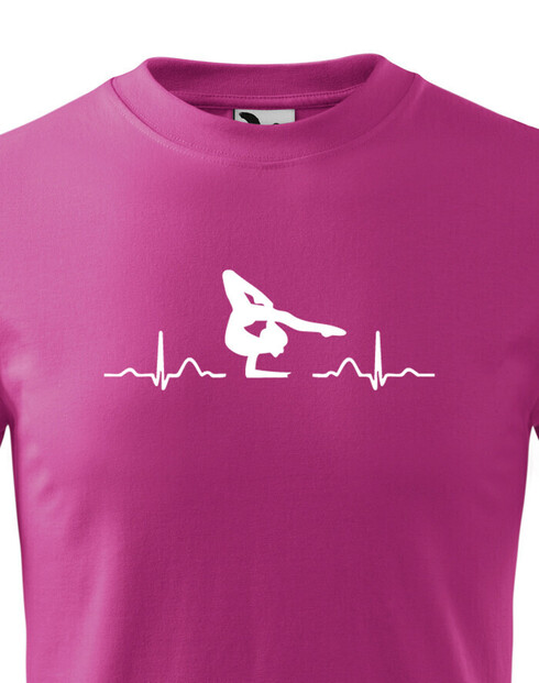 Detské tričko s tlkotom srdca Gymnastky