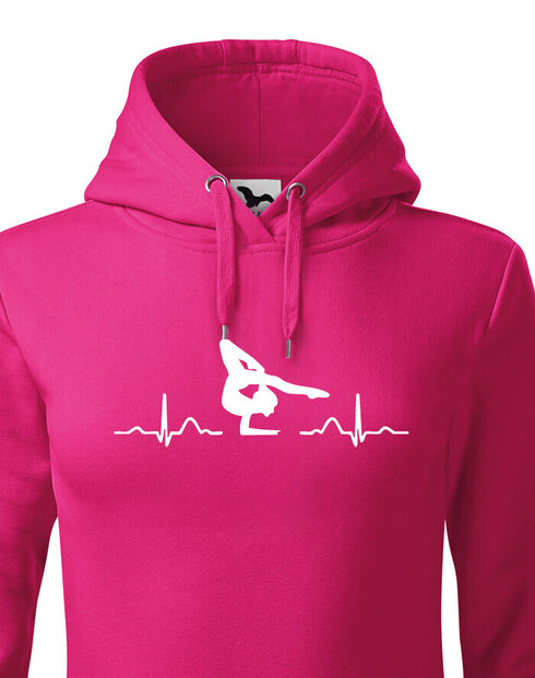 Dámska mikina s potlačou tlkot srdca Gymnastky