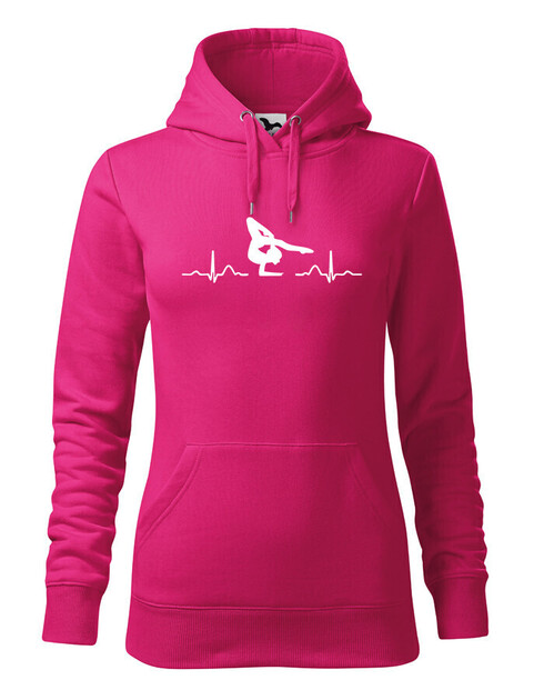 Dámska mikina s potlačou tlkot srdca Gymnastky