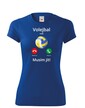 Dámské tričko Volejbal volá Musím ísť!