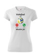 Dámské tričko Volejbal volá Musím ísť!