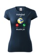 Dámské tričko Volejbal volá Musím ísť!