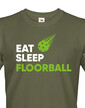 Pánske tričko s potlačou Eat, sleep, florbal